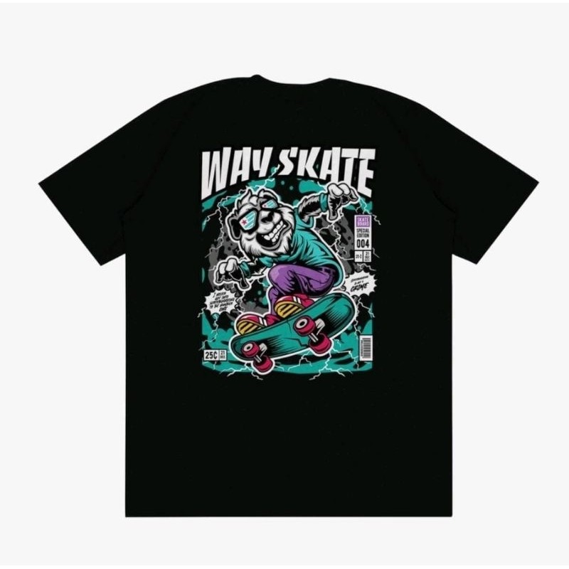 Kaos Way Skate Black/Kaos Keren/Kaos Dewasa/Kaos Terbaru/Kaos Tidistro