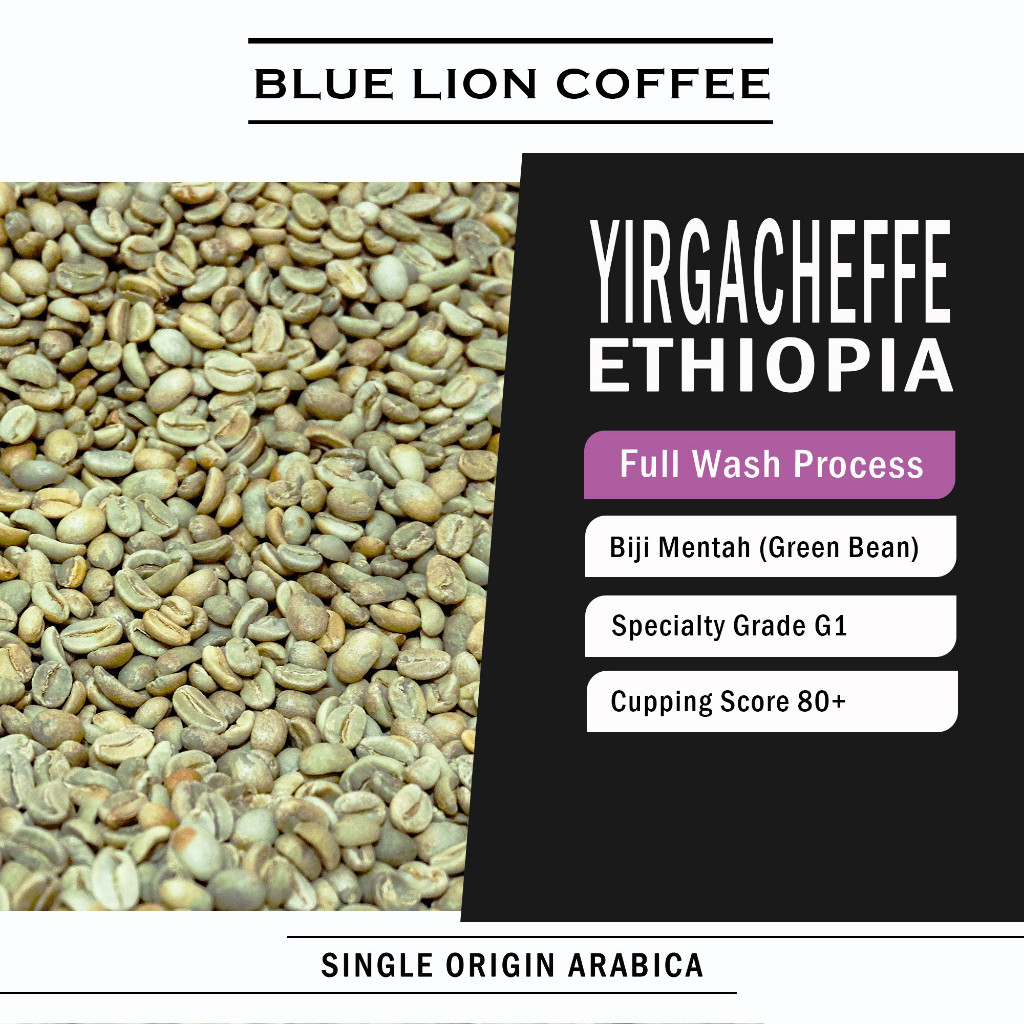 Blue Lion Coffee Yirgacheffe 1 KG Biji Mentah Kopi Single Origin Arabica Green Bean Ethiopia Ethiopi