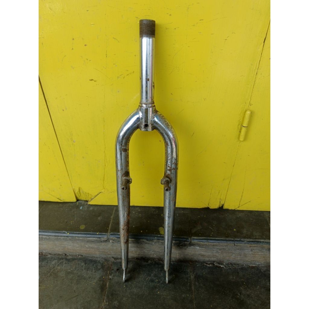 fork sepeda mtb 26 model chrome antiq drat bagus
