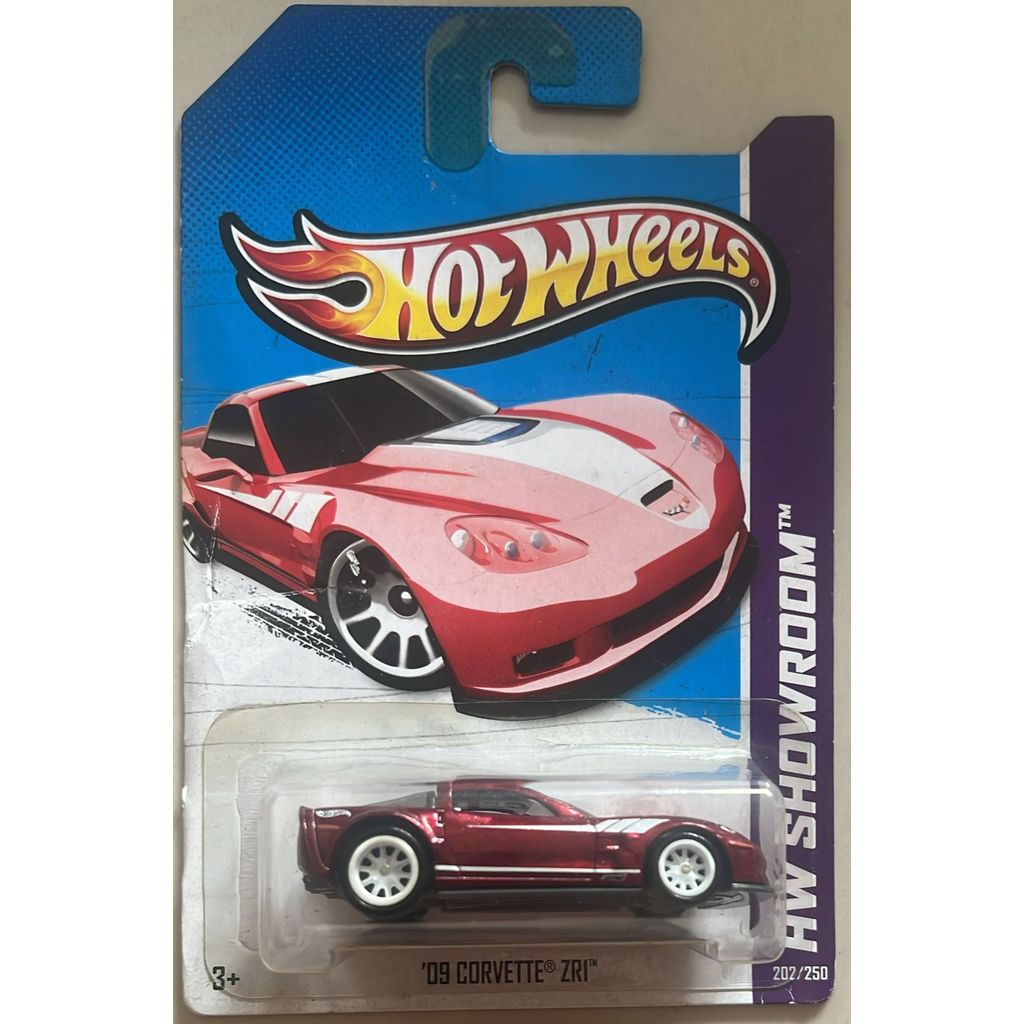 HOT WHEELS PREMIUM SUPER TREASURE HUNT STH ‘09 CORVETTE ZRI CARD NOT MINT 90% FREE PROTECTOR 2012 SN