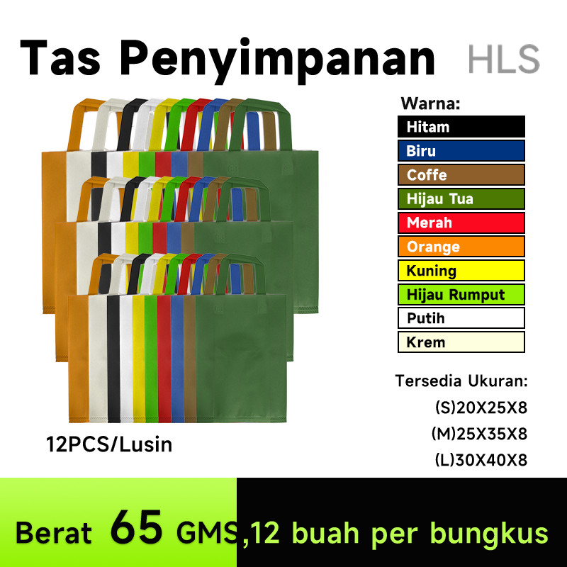 Goodie Bag Tas Belanja Spunbond Goody Spoundbond Handle 20x25x8 25x35x8 30x40x8 38x45x8 Polos