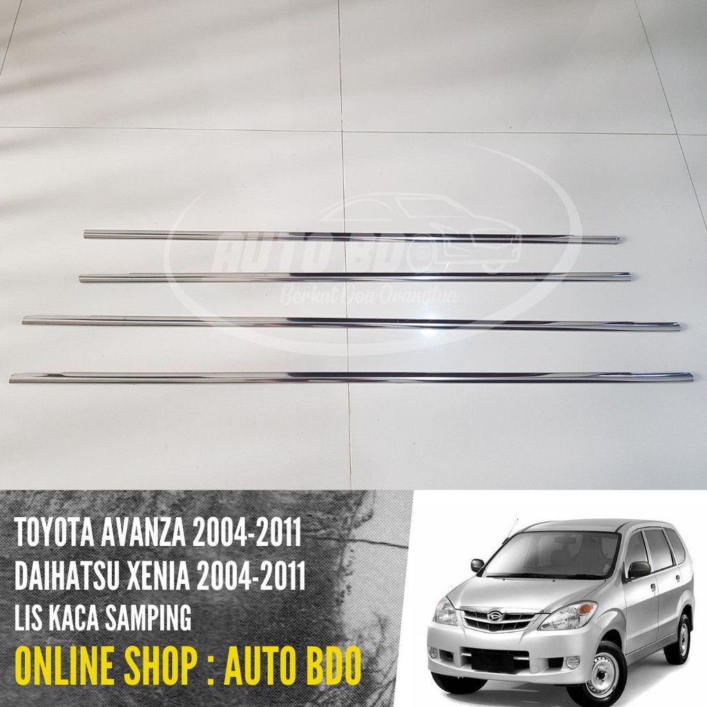 LP Lis Kaca Samping Avanza Xenia Lama 2004-2011 Chrome Alumunium