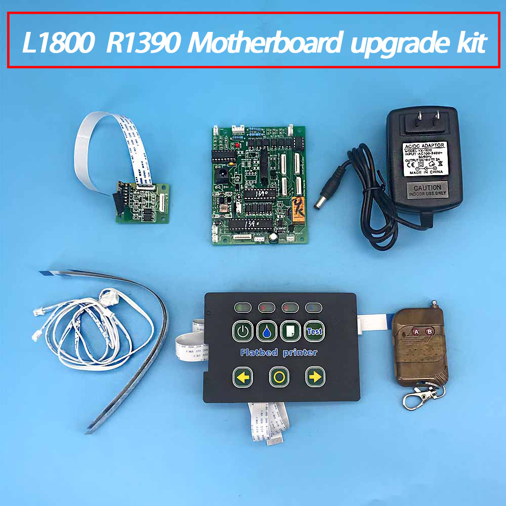 1 set L1800 R1390 Motherboard  Upgrade Kit DTF DTG A3 A4 UV Printer Automatic L805 Shielded Paper Fe