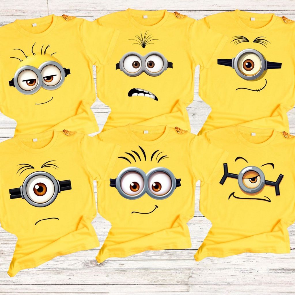Kaos Tshirt Dewasa dan anak | kaos keluarga | kaos couple unisex Minion Size M - 3XL | 1-10 Tahun