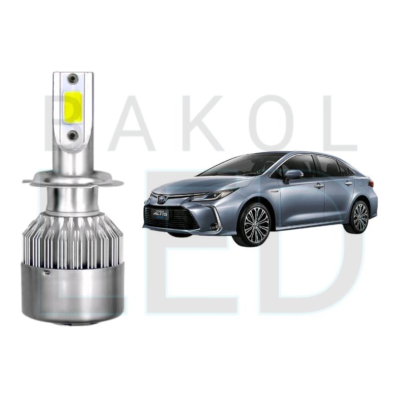 2pcs Lampu Utama Jauh LED HB3 COB Mobil Toyota Corolla Altis E210 BL