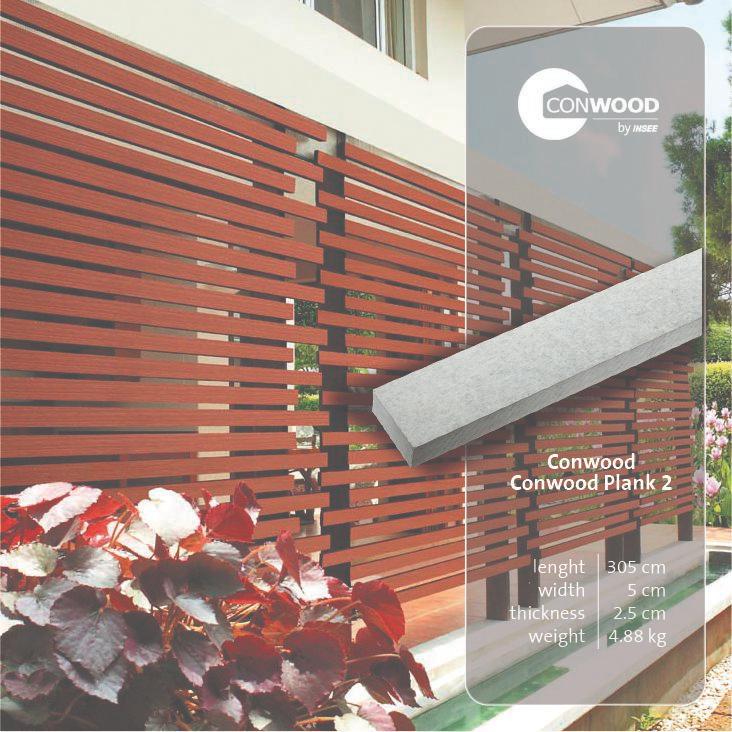 Panel Dekorasi Dinding Luar Conwood Plank 2" 5cmx305cm