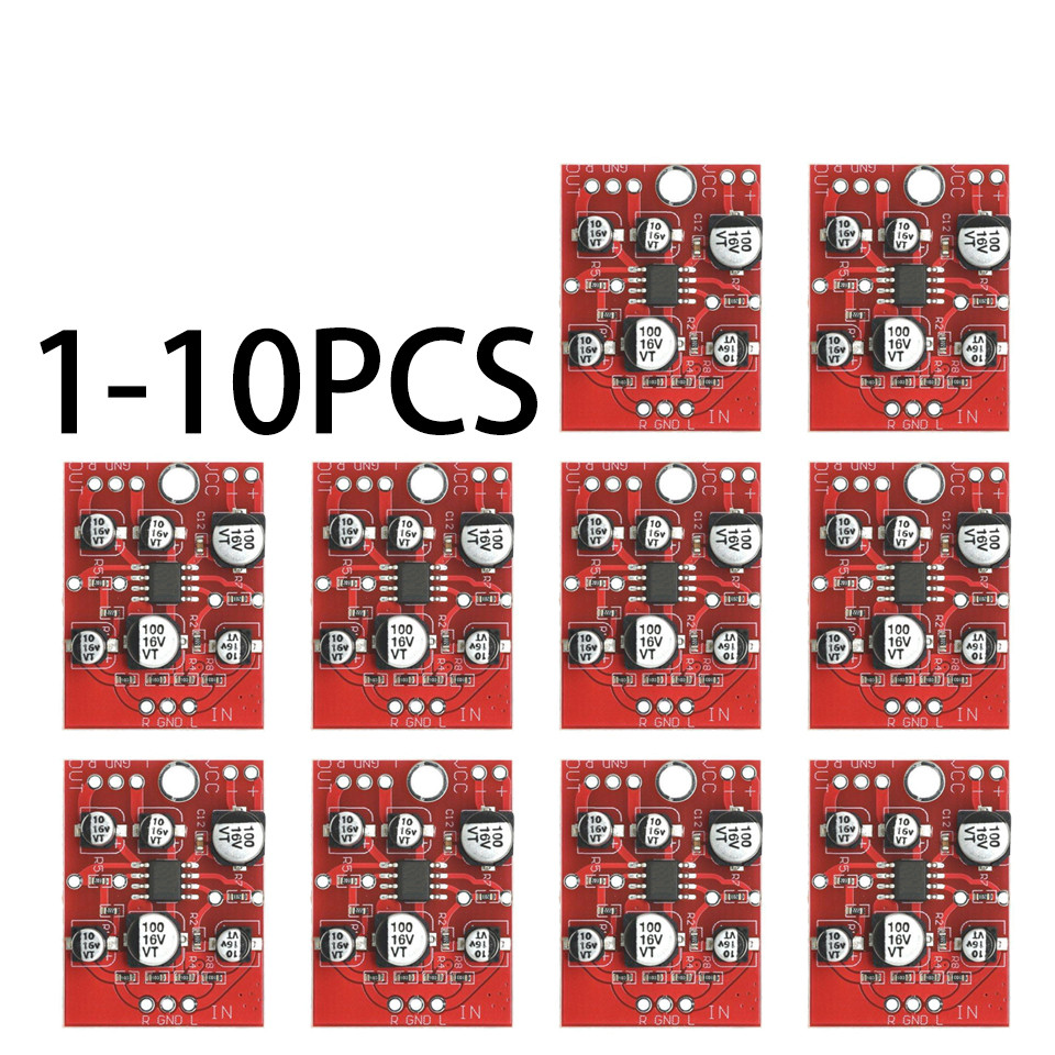 1-10PCS DC 5V-15V AD828 Stereo Preamp Power Amplifier Board Auo Preamplifier Module