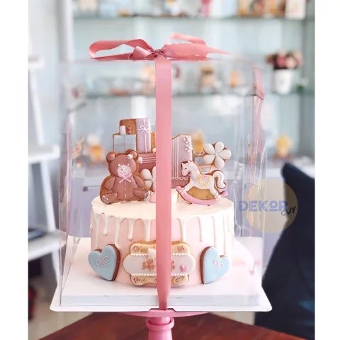 Promo BOX MIKA KUE TRANSPARAN Kotak Kue Ulang Tahun  Cake Box mika  Dus Kue Tart Mika  Box Packaging