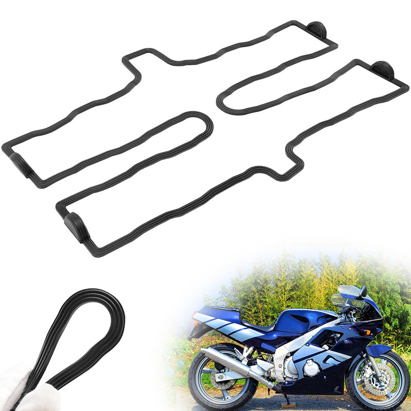 Motorcycle Black Cylinder Head Cover Gasket Kit For Yamaha FZR250R 1987-1994 FZX250 ZEAL 1991-1992