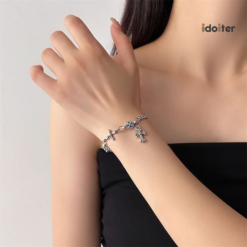 SJ11-07 Unisex Cross Stitch Bracelet Niche Trendy High-end Cool Style