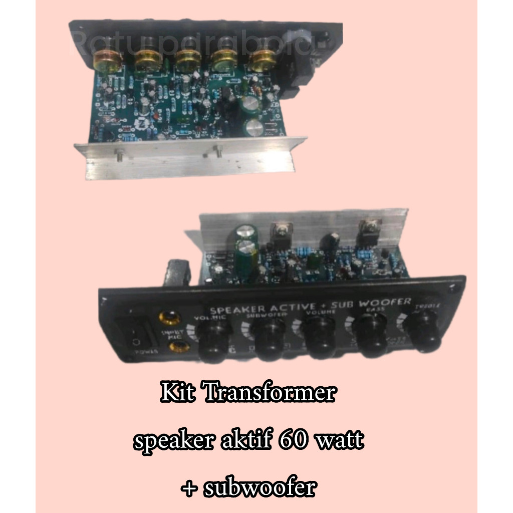 Kit power aktif speaker 60 watt + subwoofer Transformer