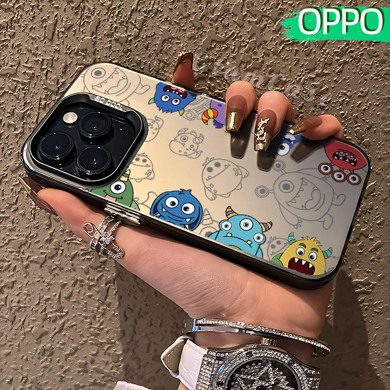 Kekinian Flame Glossy Hologram PC Case OPPO A18 A57 A16 A15 A17 A60 A3x A3s A5s A54 A53 A12 A31 A58 