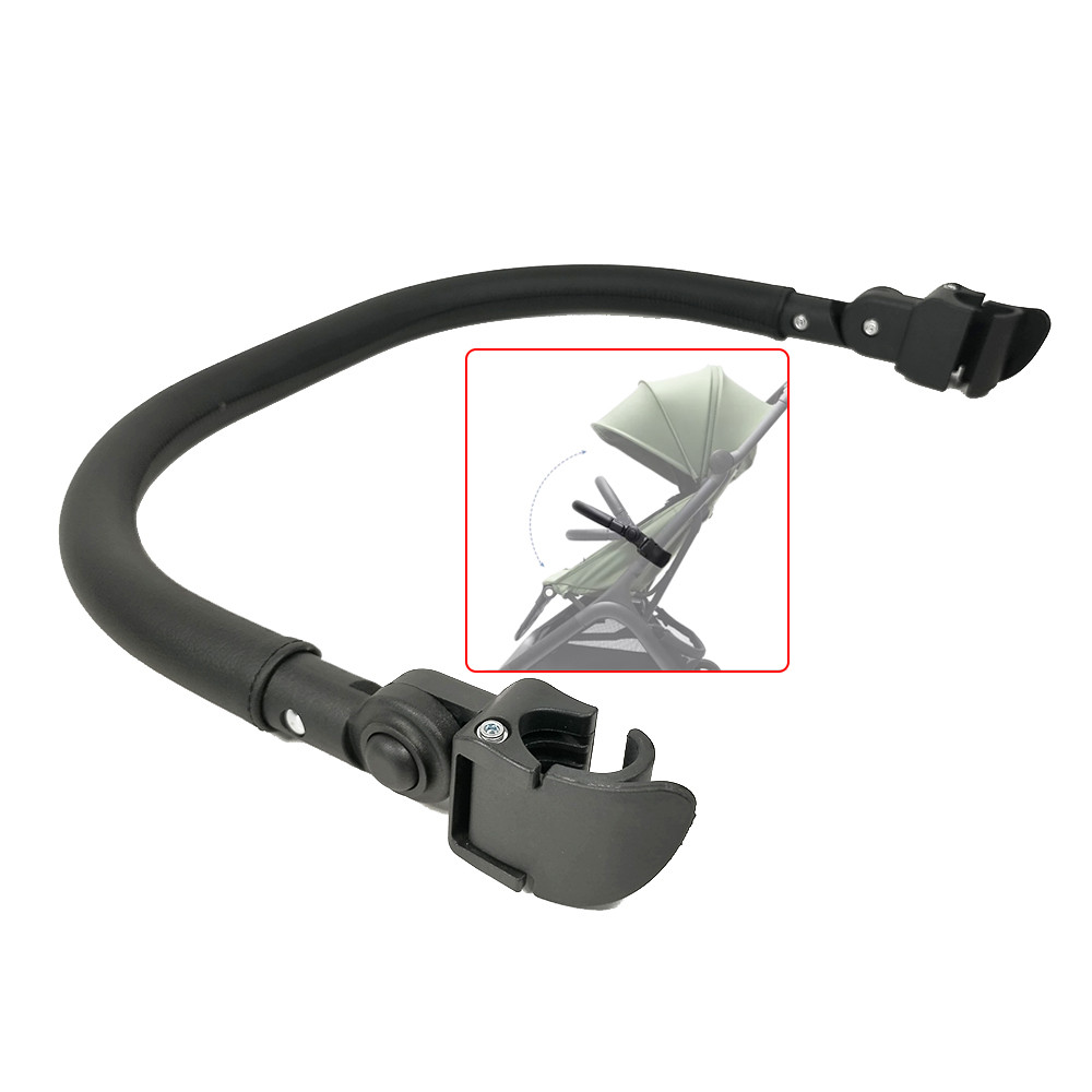 Stroller Armrest For Bugaboo Butterfly Buggy Bumper Bar With Leather Cover Angle Adjustable Foldable