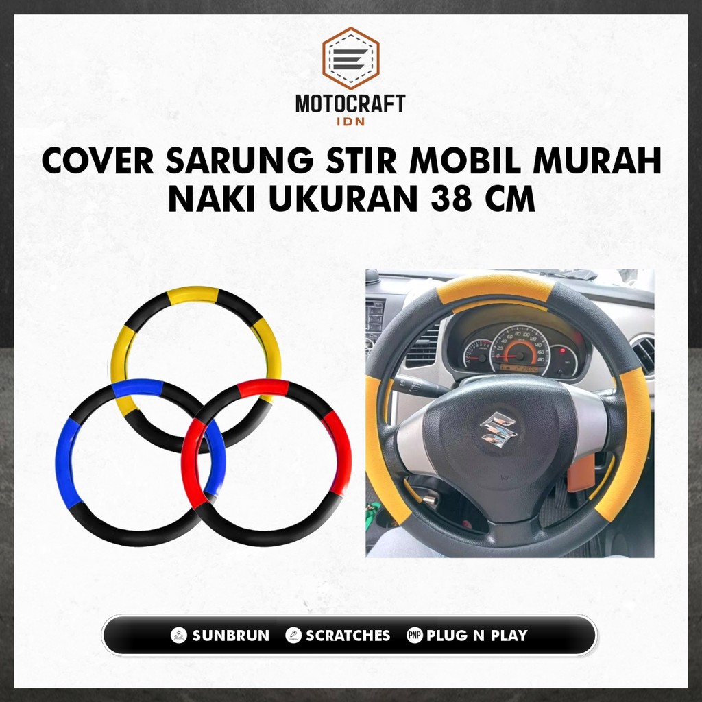 Cover Stir Naki / Sarung Stir Naki Mobil Ayla Universal Ukuran M