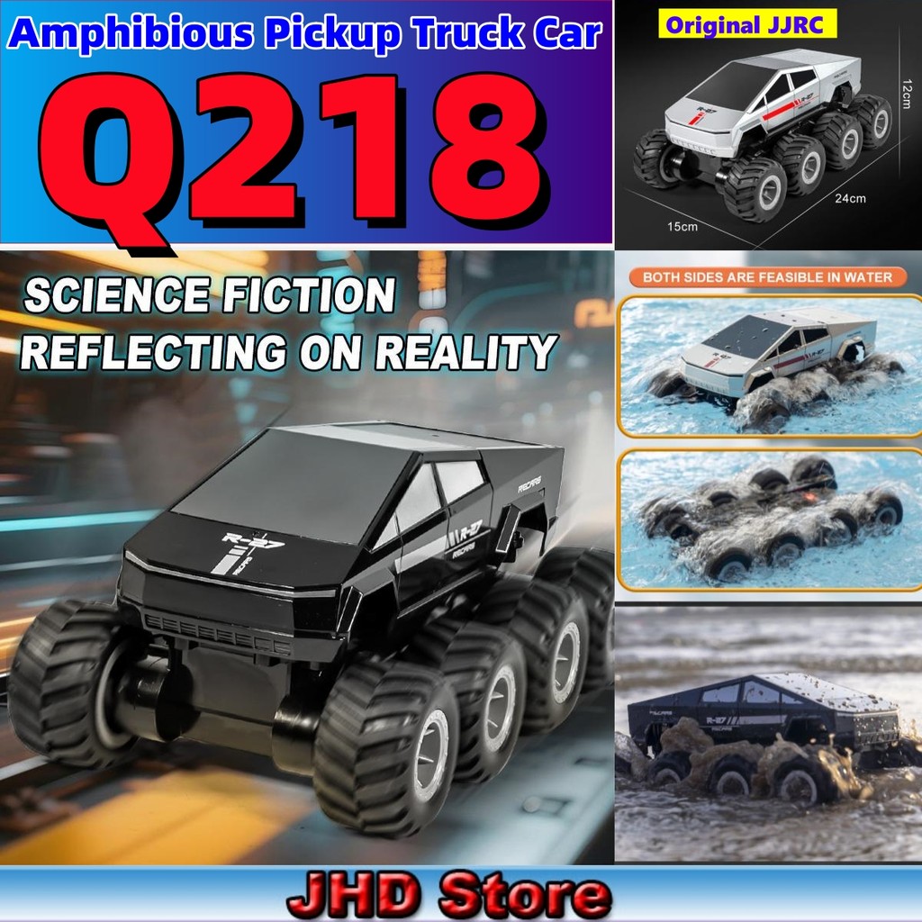 JHD For JJRC Q218 2.4g Amphibious Rc Remote Control Car Eight Wheel Stunt Car Amphibious All Terrain