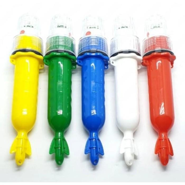 Lampu Flash Jaring Ikan Portable Lampu Torpedo Nelayan Lampu Penanda Laut Portable Cordless
