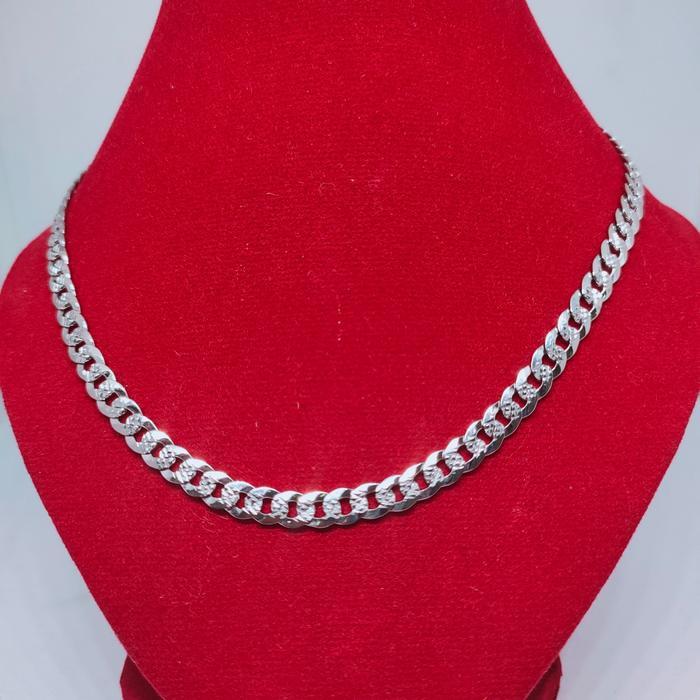 Kalung sisik naga anak perak/silver lapis emas putih SSG