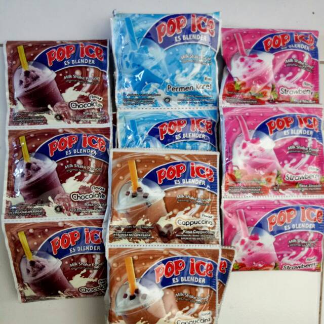 Pop Ice 1 Renteng Isi 10 – Minuman Bubuk