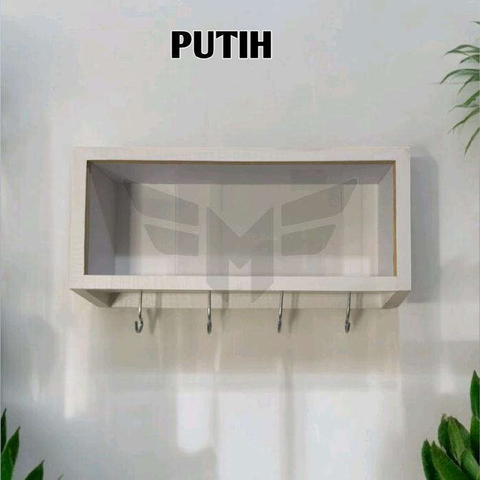 PROMO  Rak Dinding Pintu Geser Kaca Transparan dengan Gantungan Kunci - Model Terbaru tahan karat ru