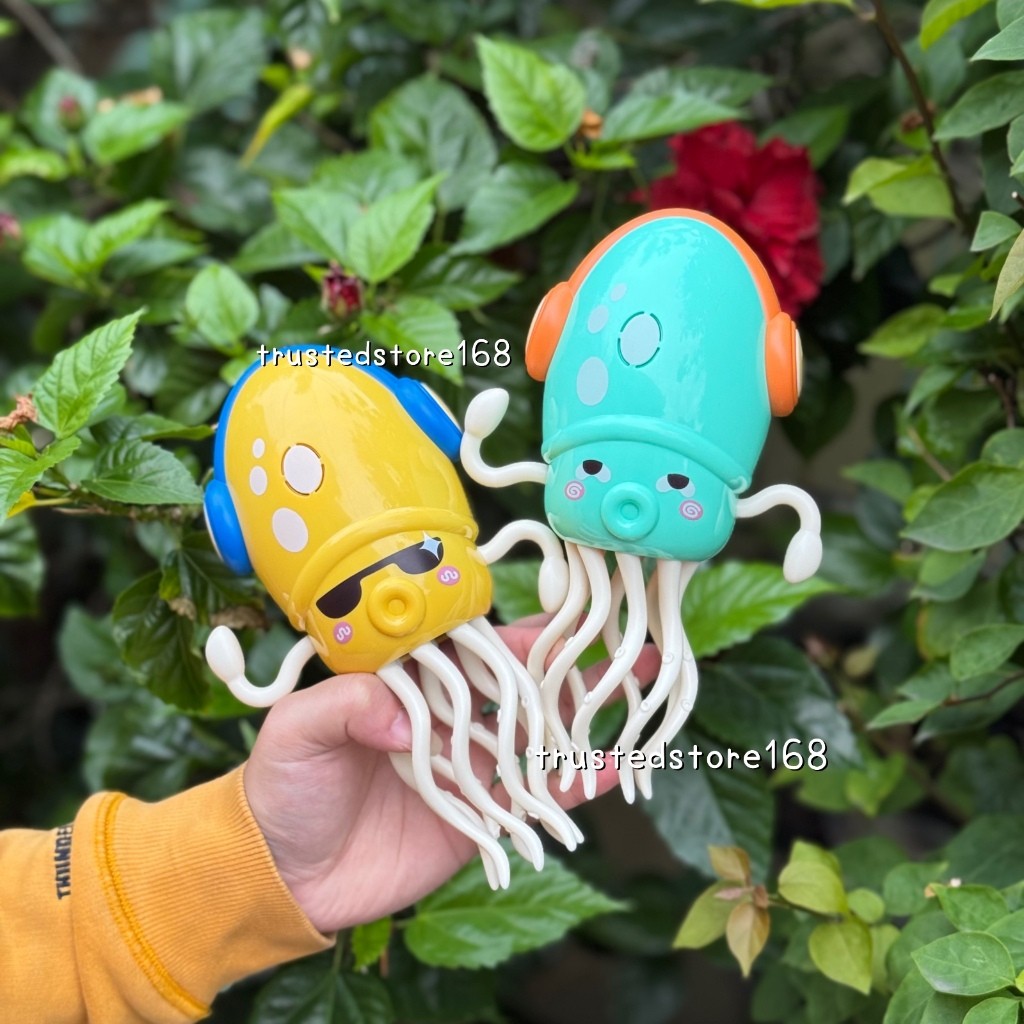 Uniqqso Mainan Gurita Demonic Menari Cumi Listrik Octopus Musik Suara Lampu Mainan Anak Edukasi Terbaru Interaktif