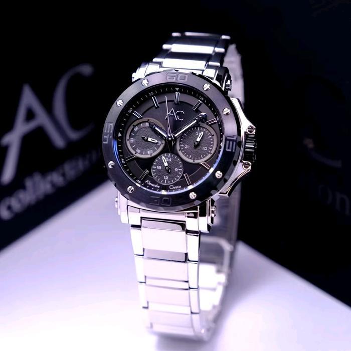 Jam Tangan Wanita Alexandre Christie 9205 AC9205 AC 9205 | Original - Silver Hitam