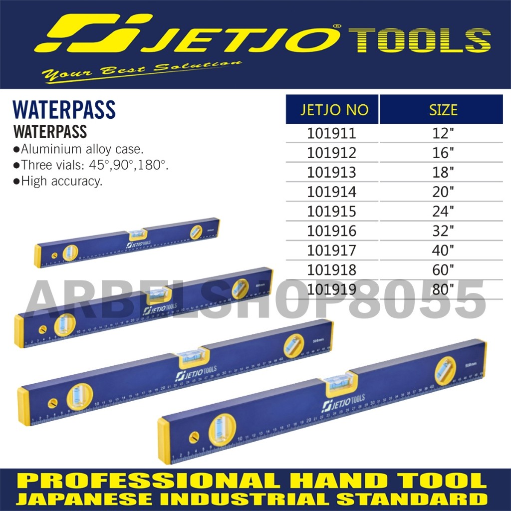 LAKONI / JETJOTOOLS WATERPASS PANJANG ORIGINAL PRODUK JETJO TOOLS WATERPASS JETJOTOOLS  WATERPASS JE
