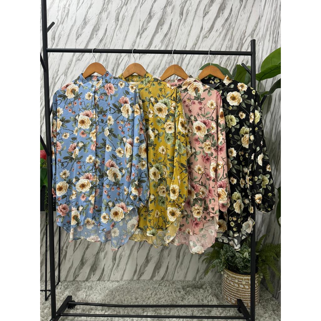 RJM - Kemeja Motif Blouse Rayon Wanita LD 120 | Atasan Wanita Terbaru
