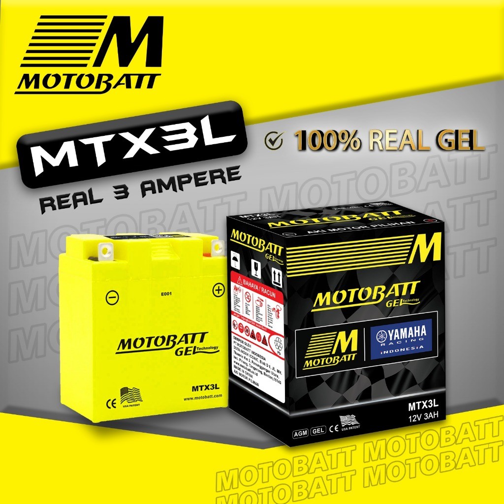 Accu Aki MOTOBATT MTX3L Original / Aki Motor Ninja Satria R