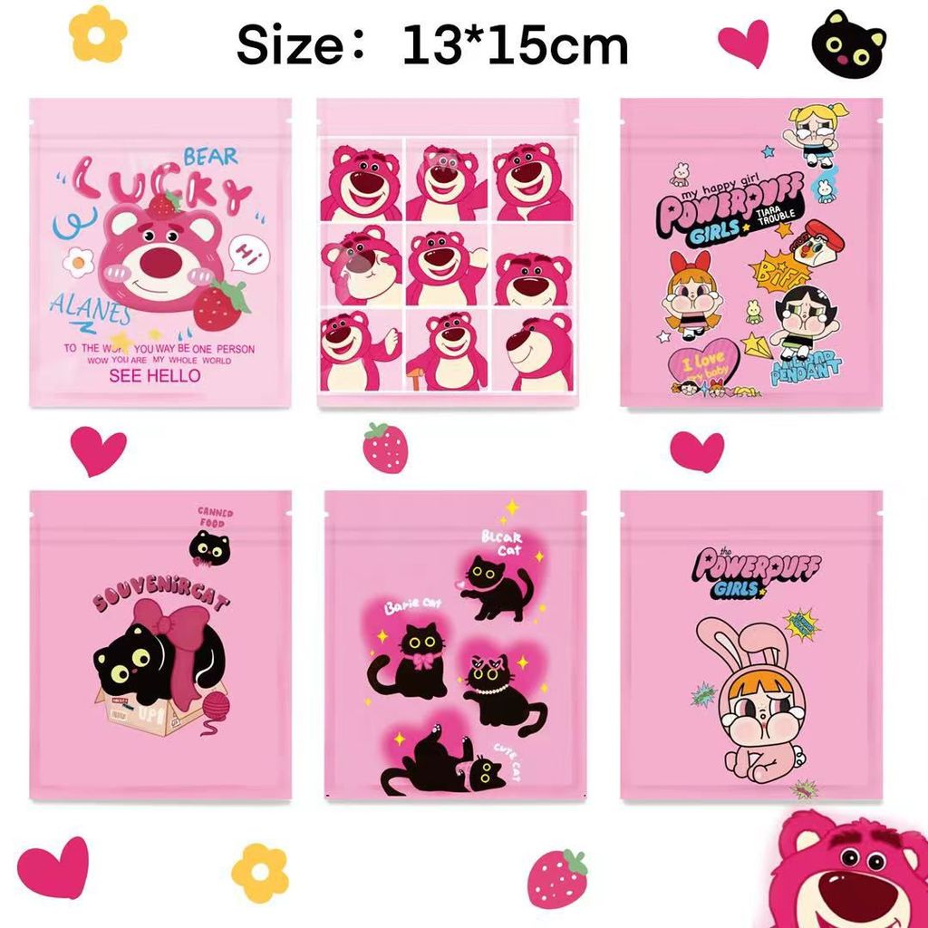 (Delin)Plastik Ziplock Cute Bear Plastik Klip Penyimpanan Aksesoris Serbaguna / Plastik Souvenir Mot