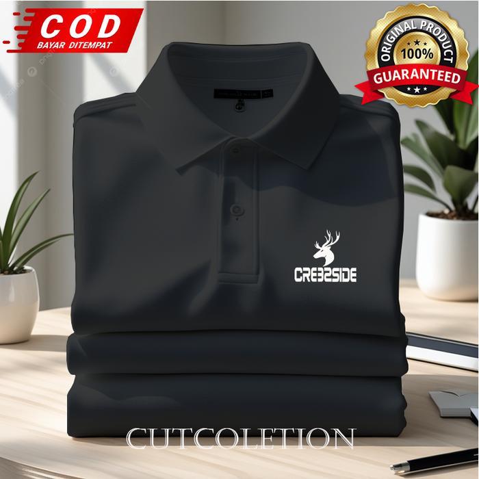 Promo terkini CRESSIDA  Kaos Pria Import Premium Polo Shirt casual Formal Lifestyle - Polo Kerah len