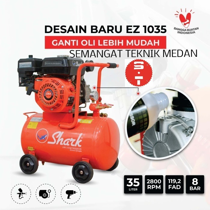 EZ1035 COMPRESSOR KOMPRESSOR KOMPRESOR ANGIN 1HP OLI SHARK EZ-1035