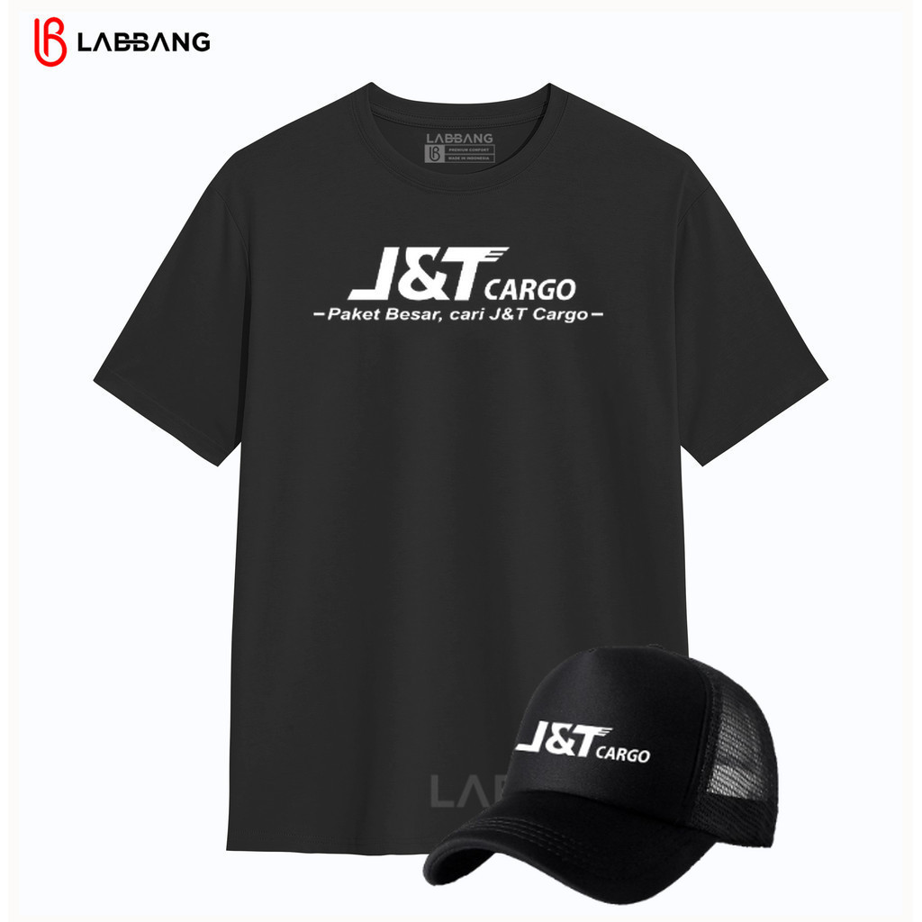GRATIS TOPI - LABBANG Kaos T-shirt JNT Cargo Round Reck Reguler Fit Unisex Pria Wanita Seragam J&T S