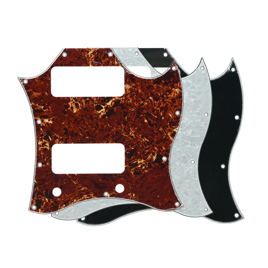 Pickguard Gitar SG - Panel untuk Pickup P90 - Include Sekrup