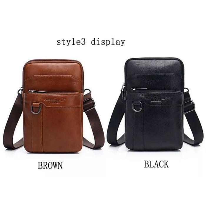 tas selempang pria kulit asli import tas pria fashion pria hp pinggang