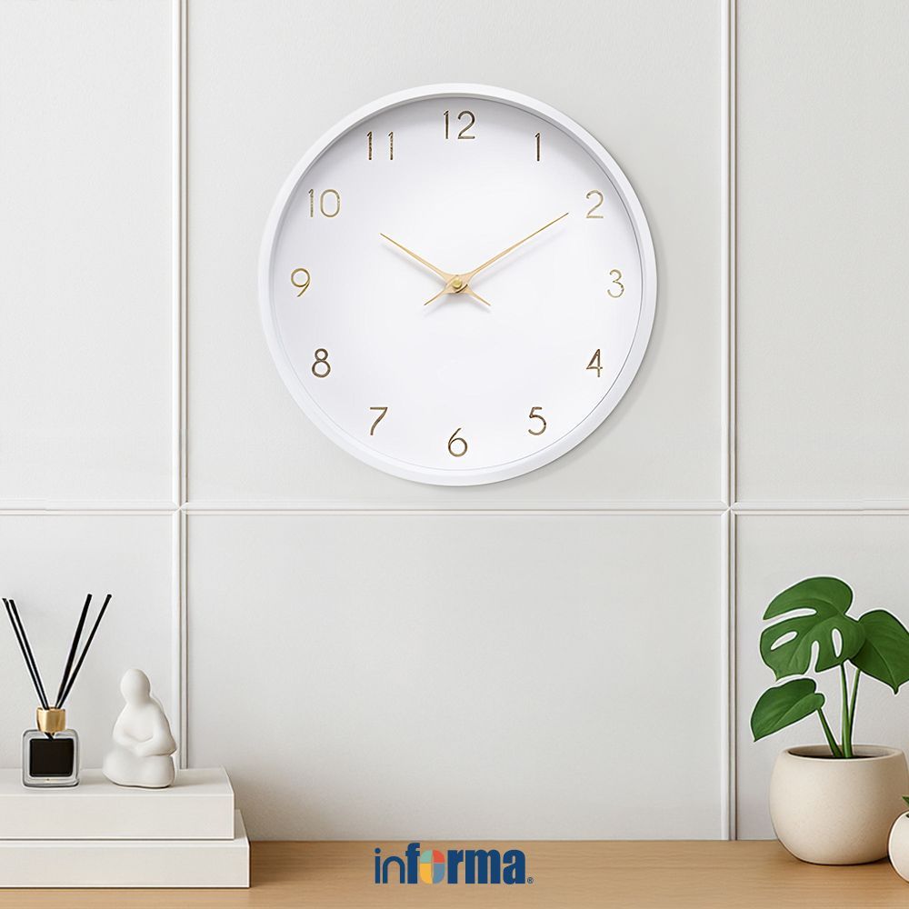 Informa 30 cm Jam Dinding Mc6011 Wall Clock Jam Tembok Aesthetic Dekorasi Rumah Hiasan Dinding Penun