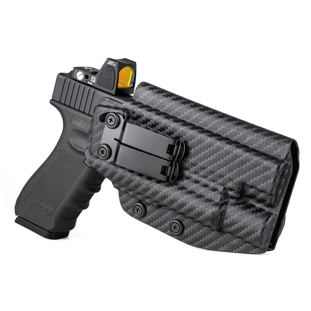IWB Kydex  for Glock 17 19 19X 22 23 25 31 32 44 45 with Olight Baldr Pro R Tactical Flashlight Insi