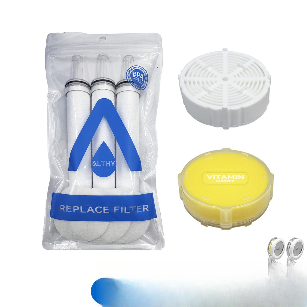 ALTHY SFH70&SFH70VC Filter Repalacement,PP conton,Calcium sulfite,Vitamin C FilterReduce Chlorine He