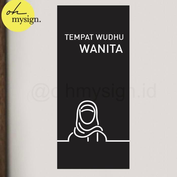 Trend Decor~ SIGN AKRILIK TEMPAT WUDHU WANITA | ACRYLIC SIGNAGE PRINTED