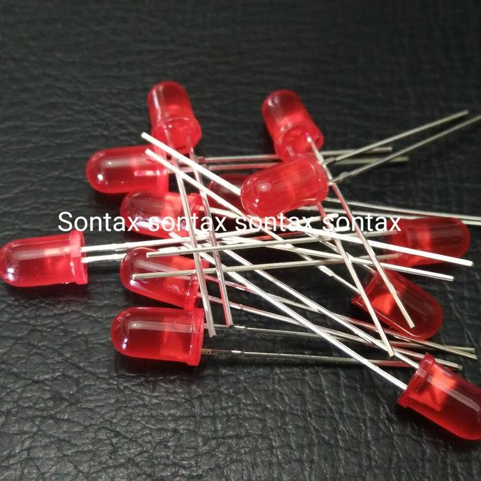 merah red LED led terang bright 5mm 5 mm ...Eletronik