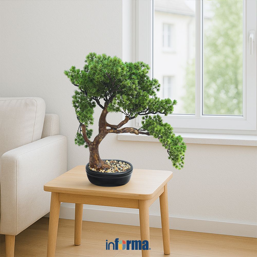 Informa 49 cm Pohon Artifisial Pine Bonsai - Hijau Tumbuhan Tanaman Buatan Dekorasi Plant Sintetis P