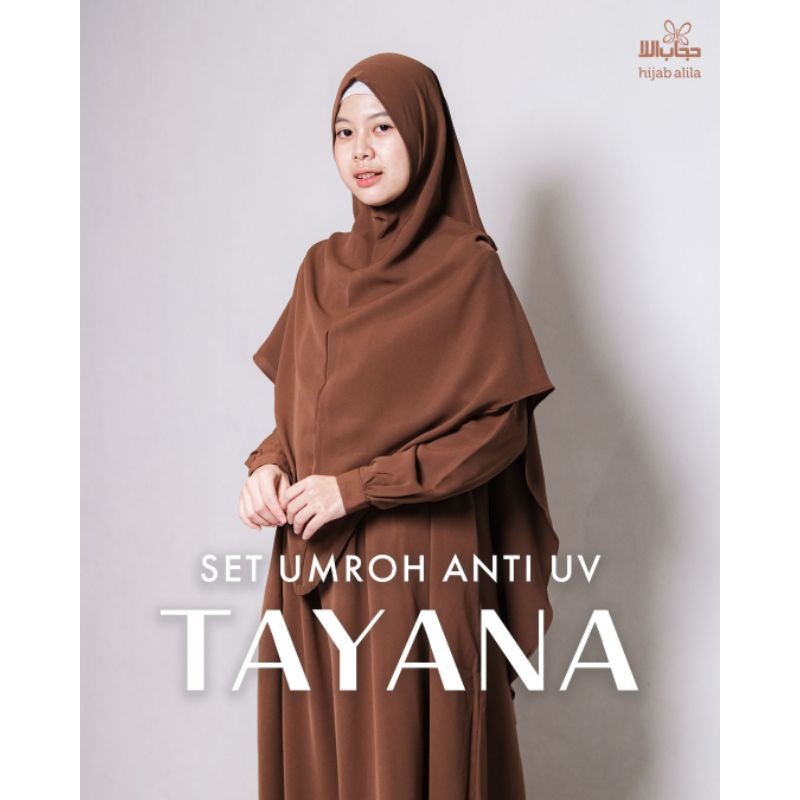 Set Umroh Tayana Gamis Hami Khimar Anti UV by Hijab Alila