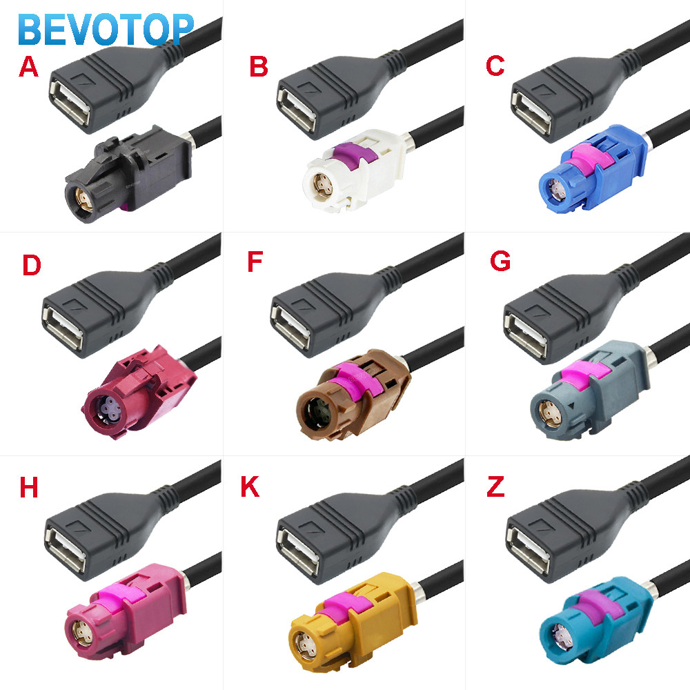 1PCS HSD to USB Female Car Head Unit Control Screen RCC NAC Cable Adapter for Peugeot 206 207 307 30