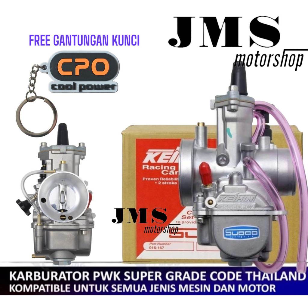 (BISA COD) KARBURATOR SUDCO KEIHIN PWK 24 26 28 30 32 34 KARBU FULL SET THAILAND PWK PE SMASH SHOGUN