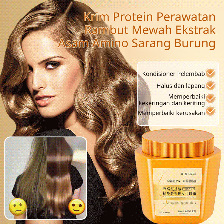 HAIRMUSE - Krim Protein Rambut Mewah / Esens Asam Amino Sarang Burung / Krim Protein Rambut / Esens 