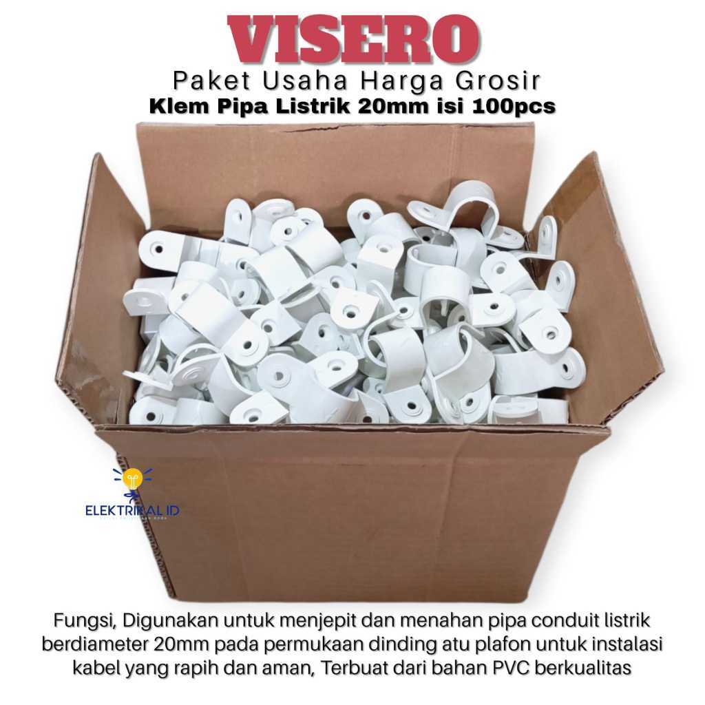 KLEM Pipa Listrik 20 MM / KLEM PIPA CONDUIT