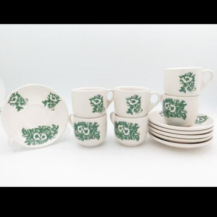 Cangkir set Keramik tebal /Cangkir kopi Jadul
