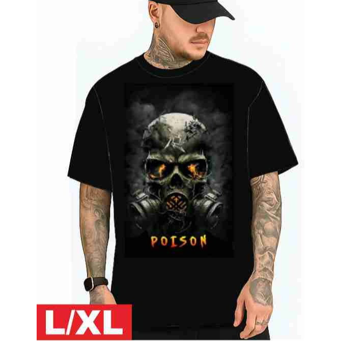 BAJU KAOS POISON TENGKORAK DEWASA / BAJU KAOS DISTRO PRIA & WANITA TERBARU / READY MAKASSAR