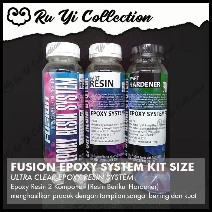 FUSION EPOXY KITSIZE 750GR ULTRA CLEAR / RESIN EPOXY BENING KERAS CARBON JORAN MEJA RESIN