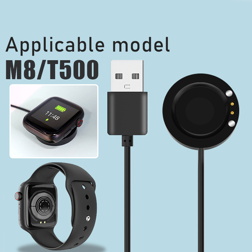 DOT SAE Kabel Charger Smartwatch Hiwatch T500+ / Series 7 2 Pin Charger Smart Watch Series 7 Dock Ch