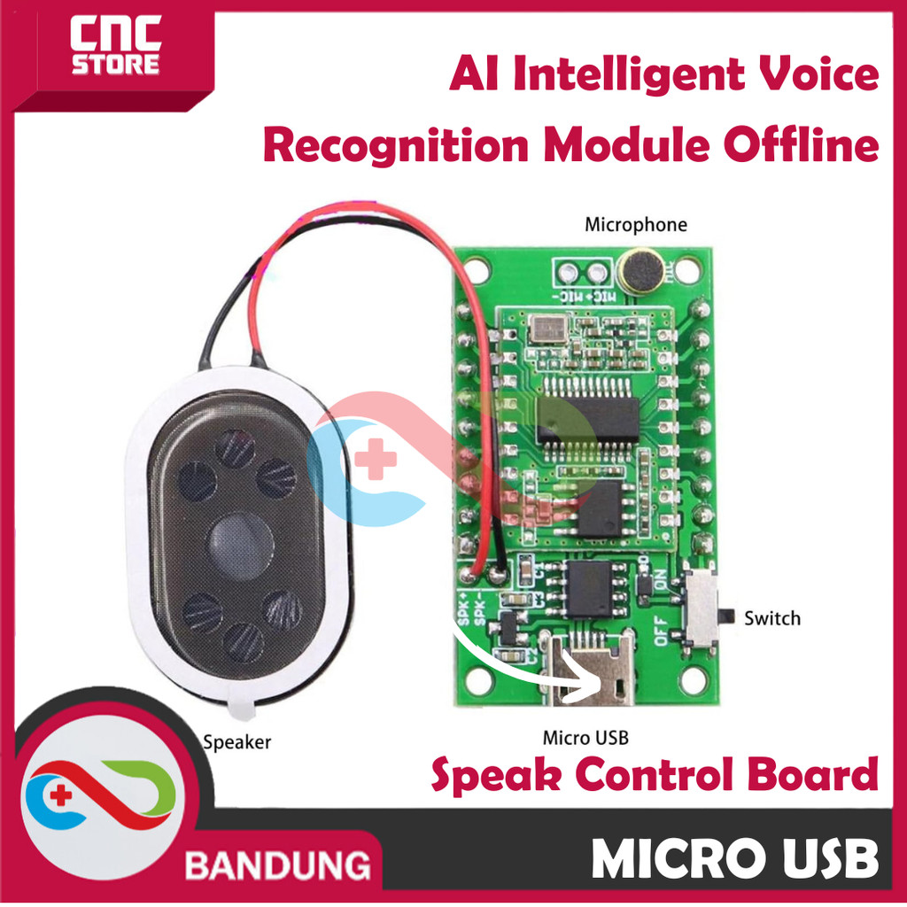 Modul Pengenalan Suara Cerdas AI Modul Kontrol Suara Offline Modul Sakelar Pengenalan Suara Papan Pe